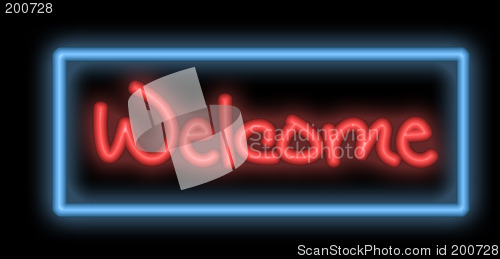 Image of Neon signboard - Welcome