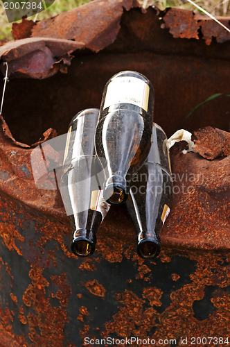 Image of beer bottles on scrap