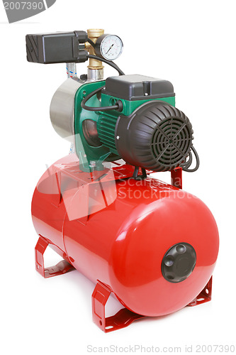 Image of Automatic water pump on white background