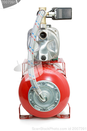 Image of New Automatic water pump on white background