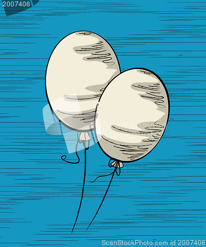 Image of White balloons