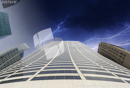 Image of Storm above Manhattan Skyscrapers, NYC