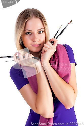 Image of Pretty female painter