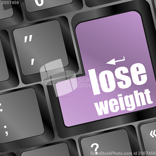 Image of Lose weight in place of enter computer key