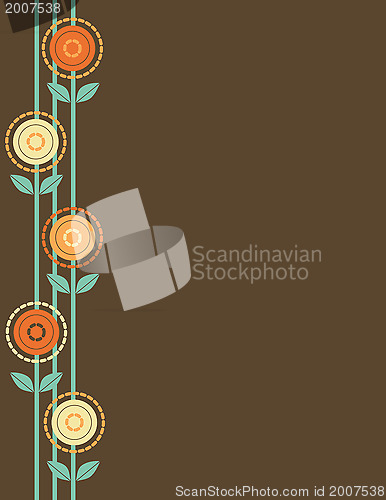 Image of Brown Flower Border