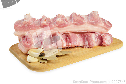 Image of Raw bacon with ribs