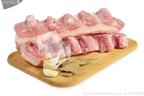 Image of Raw bacon with ribs