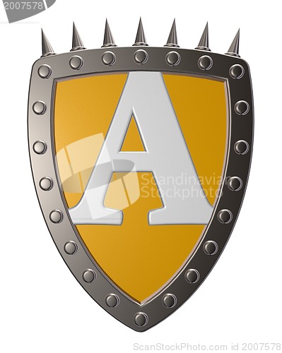 Image of shield with letter A