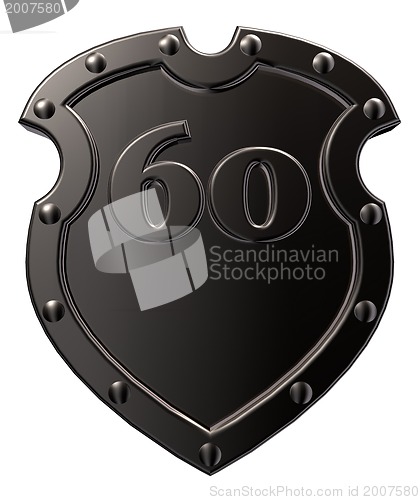 Image of number on metal shield