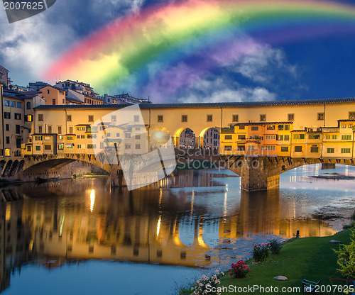 Image of Rainbow in Ponte Vecchio, Florence