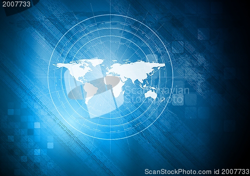 Image of Blue technical background