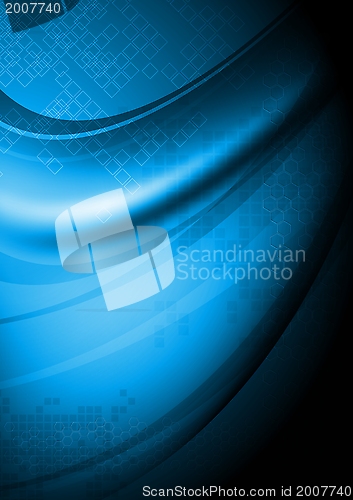 Image of Dark blue hi-tech background