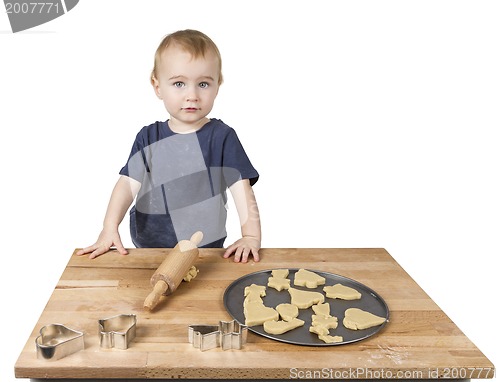 Image of child making cookies