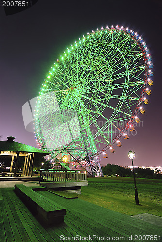 Image of night ferris wheel