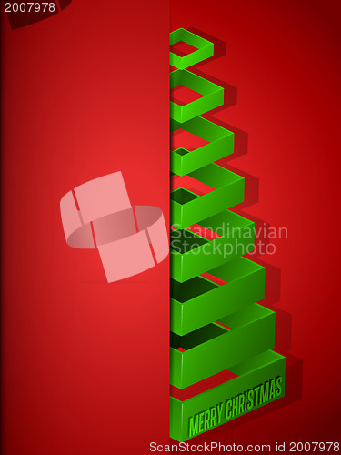 Image of Merry Christmas Happy New Year Tree