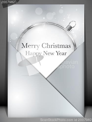 Image of Merry Christmas Card Red and Green Envelope