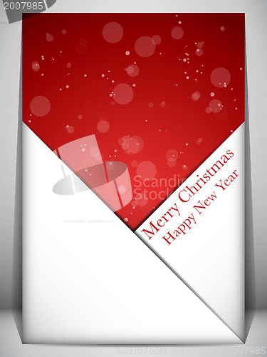 Image of Merry Christmas Card Red and Green Envelope