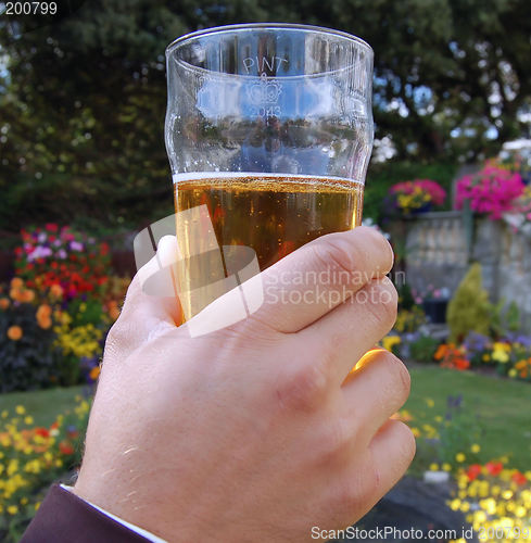 Image of Hand with Pint Glass