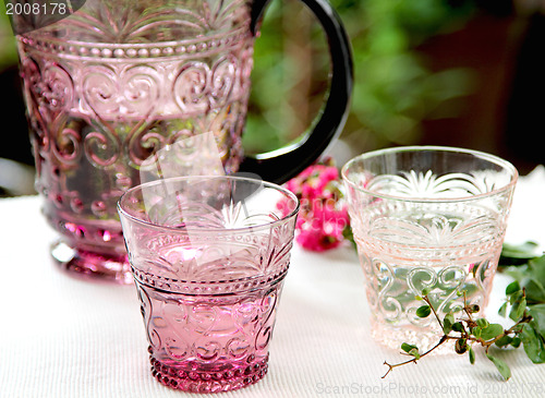 Image of Jug and glasses of water