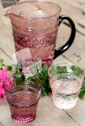 Image of Jug and glasses of water