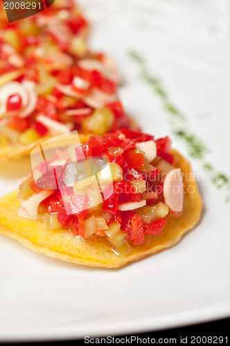 Image of potato chips with vegetables