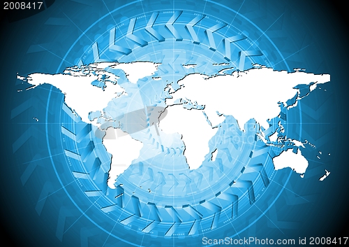 Image of Bright blue hi-tech background