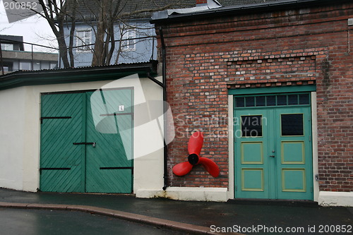 Image of Green doors