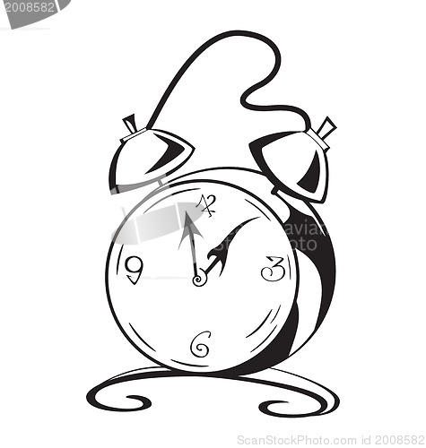 Image of Black and white contour clock 