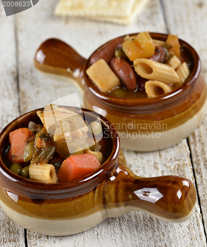 Image of Minestrone Noodle And Vegetable Soup