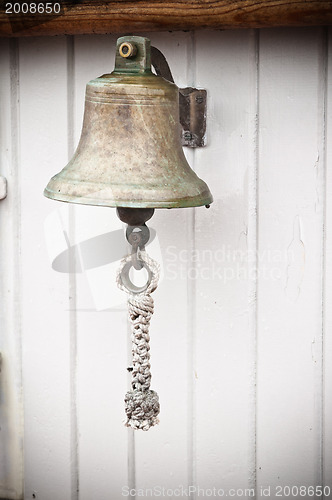 Image of ship's Bell  on an old sailboat 