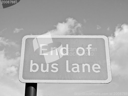 Image of End of bus lane