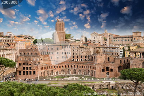 Image of Ancient Ruins of Imperial Forum in Rome, via dei Fori Imperiali