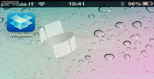 Image of PISA, ITALY - NOV 18: Dropbox icon on a phone screen, November 1