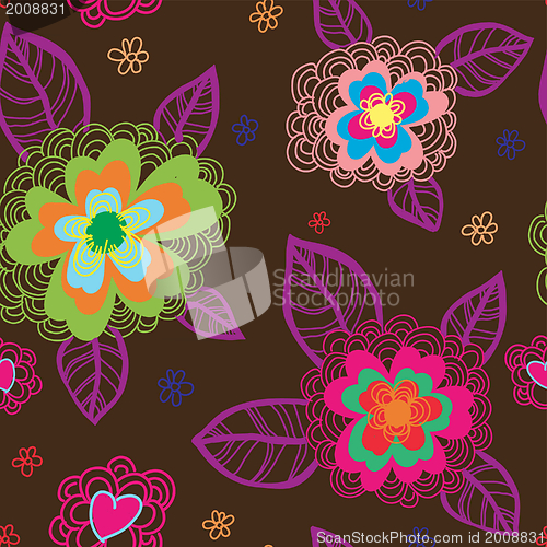 Image of Floral seamless pattern in vector