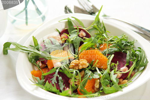Image of Rocket with orange and beetroot salad