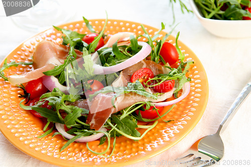 Image of Prosciutto with rocket salad