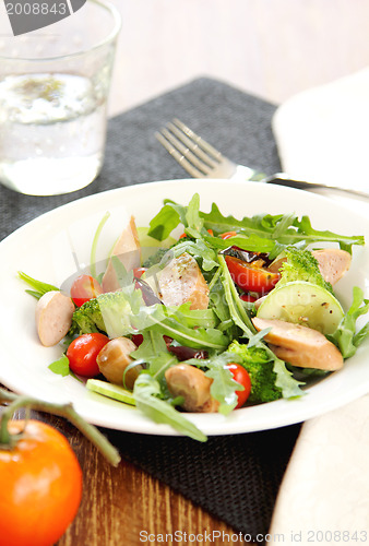 Image of Cheese sausage and rocket salad