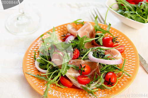Image of Prosciutto with rocket salad
