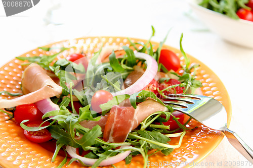 Image of Prosciutto with rocket salad