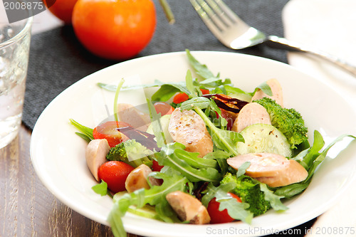 Image of Cheese sausage and rocket salad