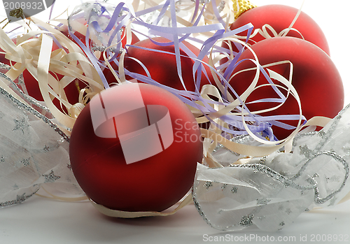 Image of Christmas Baubles and Ribbons