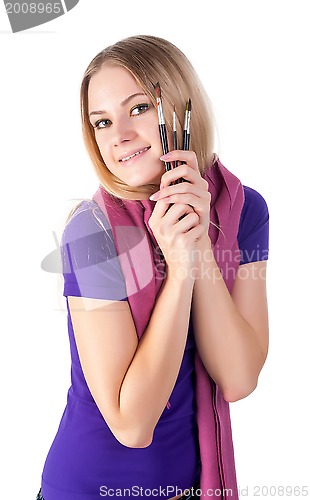 Image of Pretty female painter