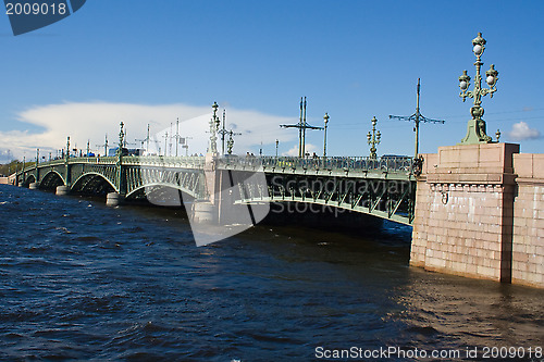 Image of movable bridges on the River Neva. St. Petersburg. Russia.