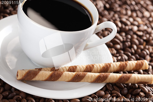 Image of coffee rolls and cup