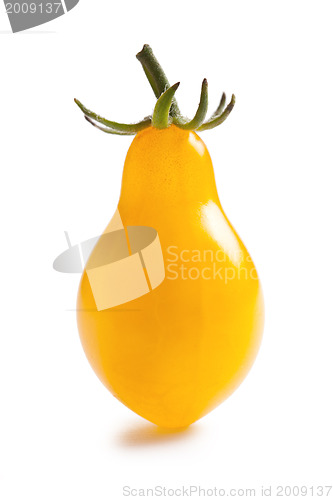 Image of yellow tomato on white background