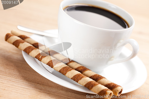 Image of coffee rolls and cup