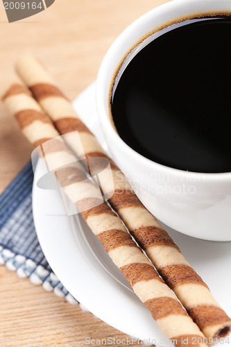 Image of coffee rolls and cup