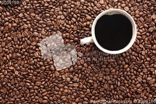 Image of coffee beans and cup