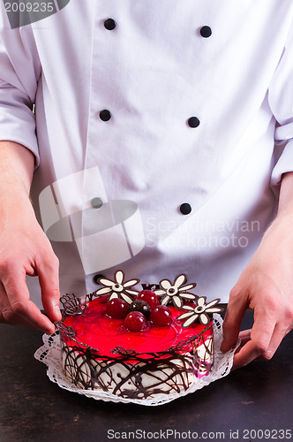 Image of Confectioner and a cake