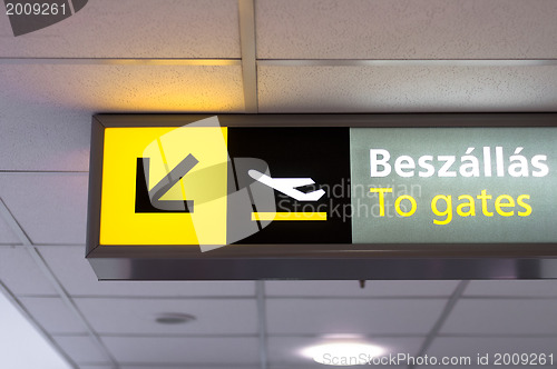 Image of Departure sign at airport
